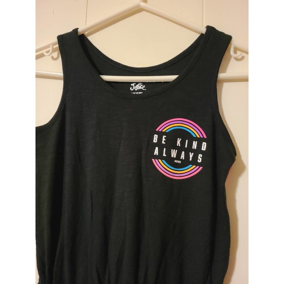 Justice One Piece Romper Girls' Size Medium Black Sleeveless Scoop Neck(Y) - Picture 3 of 5